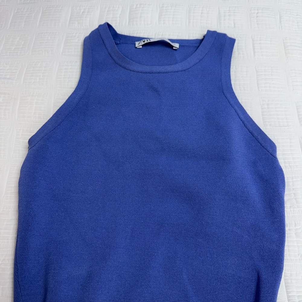 Zara Blue Knit Top